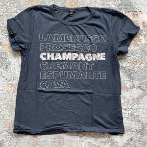 J Crew Bubbles wine t shirt!🥂XL
